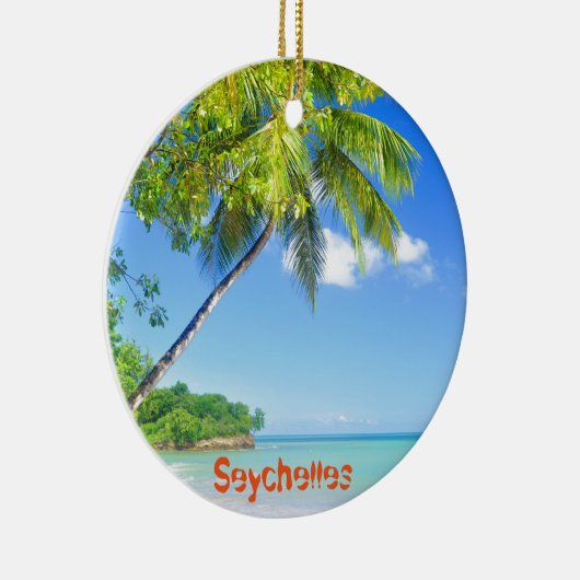 セイシェルの熱帯島 セラミックオーナメント (右)