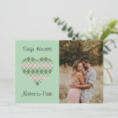 セイジ ハーツ セイジとピンク アルガイル フォト バレンタイン シーズンカード (スタンド正面)