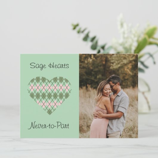 セイジ ハーツ セイジとピンク アルガイル フォト バレンタイン シーズンカード (スタンド正面)