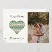 セイジ ハーツ セイジとピンク アルガイル(ホワイト) シーズンカード (正面/裏面)