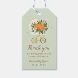 セイジ パンプキン ベイビー シャワー サンクス ギフトタグ