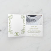 セイジ ベル スクロールワーク デザイン ウェディング サンキューカード (内部)