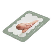 セイジ モダン スカロップ フレーム 誕生発表 マグネット (左側)