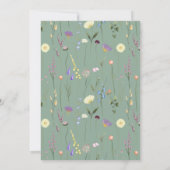 セイジ ワイルドフラワー ベビーシャワー 招待状 (裏面)