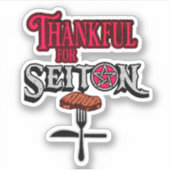 セイタンに感謝する シール (正面)