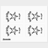 セイタン雹1.1 （黒） 長方形シール (シート)