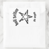 セイタン雹1.1 （黒） 長方形シール (バッグ)