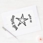 セイタン雹1.1 （黒） 長方形シール (封筒)