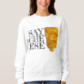 セイチーズチェダーウェッジグルメフードフォトグラファー スウェットシャツ (正面)