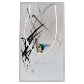 セイテイ島の葦に魚を捕まえるカワセミ スモールペーパーバッグ (正面)