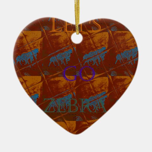 セイバンナ サファリ 行こう ゾウ ハクナマタタ だ セラミックオーナメント (正面)