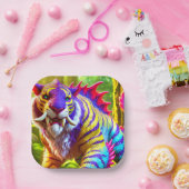 セイバー歯タイガーアート ペーパープレート (パーティー)