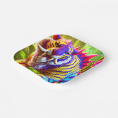 セイバー歯タイガーアート ペーパープレート (傾斜あり)