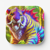 セイバー歯タイガーアート ペーパープレート (正面)