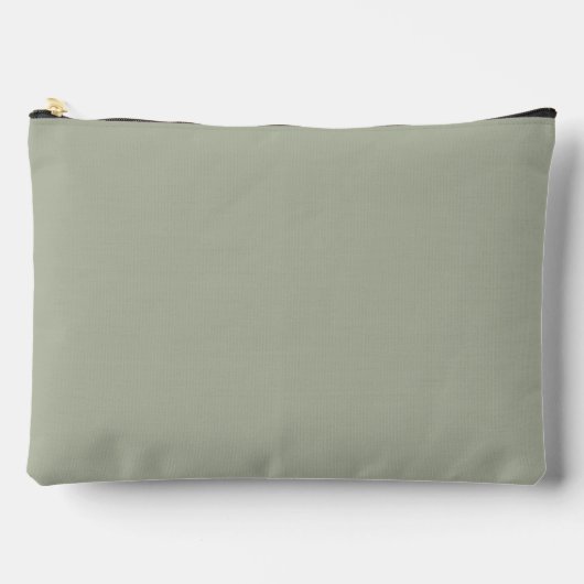 セイブルック無地のセージ色 アクセサリーポーチ (正面)