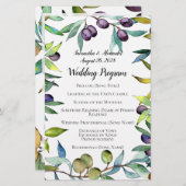 セイボリーオリーブのトスカーナ水彩結婚式 プログラム (正面/裏面)