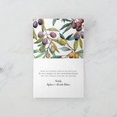 セイボリーオリーブのトスカーナ結婚の水色 サンキューカード (内部)