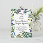 セイボリーオリーブTuscan水色保存日 招待状 (スタンド正面)