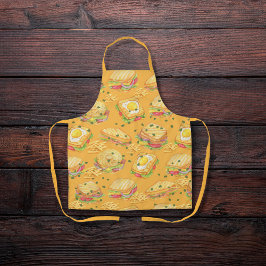 セイボリーグルメサンドイッチとフライドオレンジ エプロン