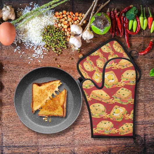 セイボリーグルメサンドイッチとフライドレッド 鍋つかみ&鍋敷きセット