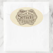 セイボリー学生涙の手描き黒板 楕円形シール (バッグ)