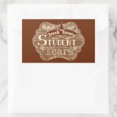 セイボリー学生涙の手描き黒板 長方形シール (バッグ)