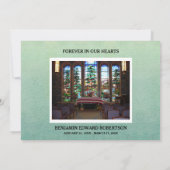 セイボーツオンレイクハリエット悔やみや弔慰サンキューカード 招待状 (裏面)