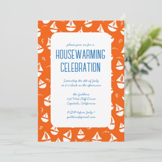 セイボーツカワイイビーチ航海の引っ越し祝いパーティーパーティー 招待状 (スタンド正面)