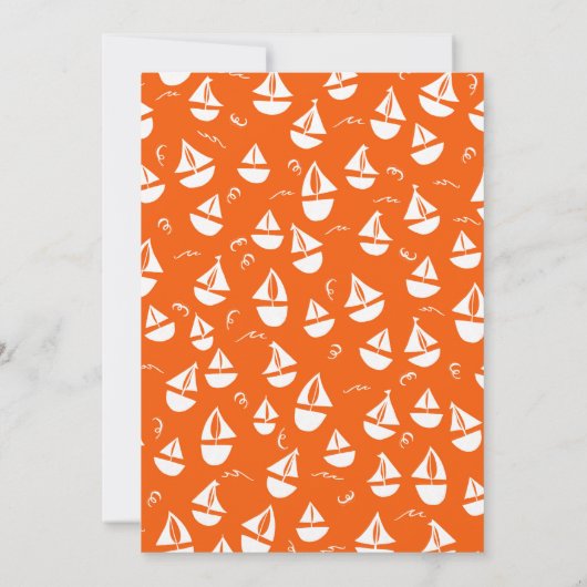 セイボーツカワイイビーチ航海の引っ越し祝いパーティーパーティー 招待状 (裏面)