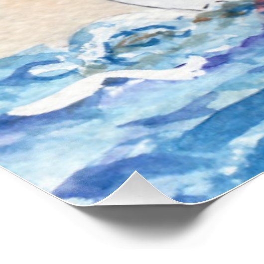 セイボートアットシーファインアートウォーター絵画カラー ポスター (コーナー)