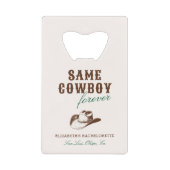 セイムカウボーイフォーエバーバチェロレッテ週末 クレジットカード栓抜き (正面)