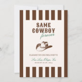 セイムカウボーイフォーエバーバチェロレッテ週末 招待状 (正面)