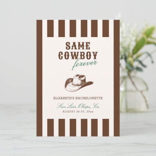 セイムカウボーイフォーエバーバチェロレッテ週末 招待状 (スタンド正面)