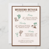 セイムカウボーイフォーエバーバチェロレッテ週末 招待状 (裏面)
