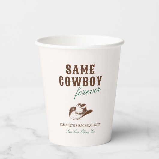 セイムカウボーイフォーエバーバチェロレッテ週末 紙コップ (裏面)