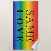 セイムラブレインボーグラデーションプライドサマーパーティー ビーチタオル (正面)
