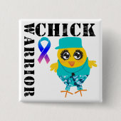 セイヨウキク甲状腺がん 缶バッジ (正面)