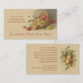 セイヨウスグリのナシのフルーツの販売 名刺 (正面/裏面)