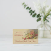 セイヨウスグリのナシのフルーツの販売 名刺 (スタンド正面)