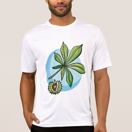 セイヨウトチノキの葉とマロニエ Tシャツ (正面)