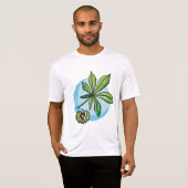セイヨウトチノキの葉とマロニエ Tシャツ (正面フル)