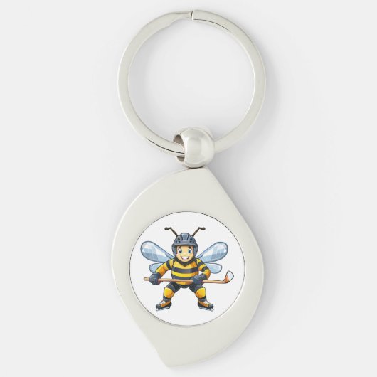 セイヨウミツバチ (Apis mellifera) キーホルダー (正面)