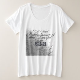 セイラム歴史の引用ウィッチTシャツ プラスサイズTシャツ