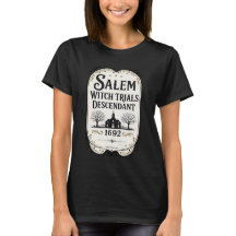 セイラム魔女裁判の末裔遺産Tシャツ