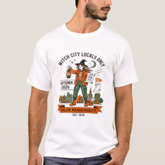 セイラム マサチューセッツ ウィッチシティ ローカルオンリー Tシャツ
