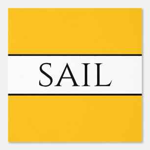 セイルおもしろいブライトイエローオレンジ白黒ストライプ 壁紙