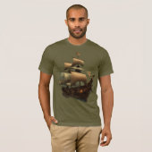 セイルといかりTシャツ – Naviging Life's Journe Tシャツ (正面フル)