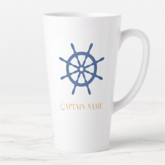 セイルアウェイ nautical なビーチのオーダーメイド船の操舵盤 カフェラテマグ