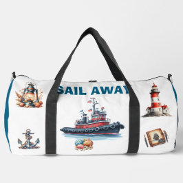 セイルアウェイ  nautical vintage ship トラベルバッグ ダッフルバッグ