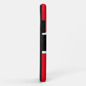 セイルアスレティックスポーティブライトレッド白黒ストライプ Case-Mate iPhoneケース (裏面/右)